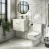 Brooklyn 500 Gloss White Wall Hung 1-Drawer Vanity Unit With Thin-Edge Basin -Duravit Bathroom Shop bwhsd5whtte d5