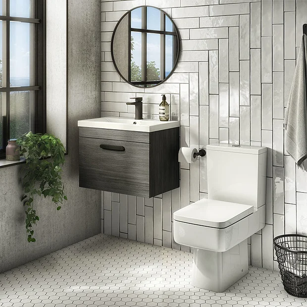 Brooklyn Wall Hung Vanity - Black - 600mm Wide 1-Drawer Inc. Matt Black Handle 3 Brooklyn Wall Hung Vanity - Black - 600mm Wide 1-Drawer Inc. Matt Black Handle