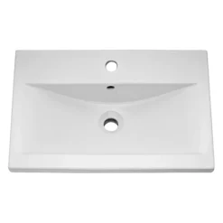 Brooklyn 600mm Grey Avola Wall Hung 1-Drawer Vanity Unit With Brushed Brass Handle -Duravit Bathroom Shop bwhsd6gabb d1