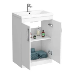 Brooklyn Gloss White Vanity Furniture Package -Duravit Bathroom Shop bwhtpk d2