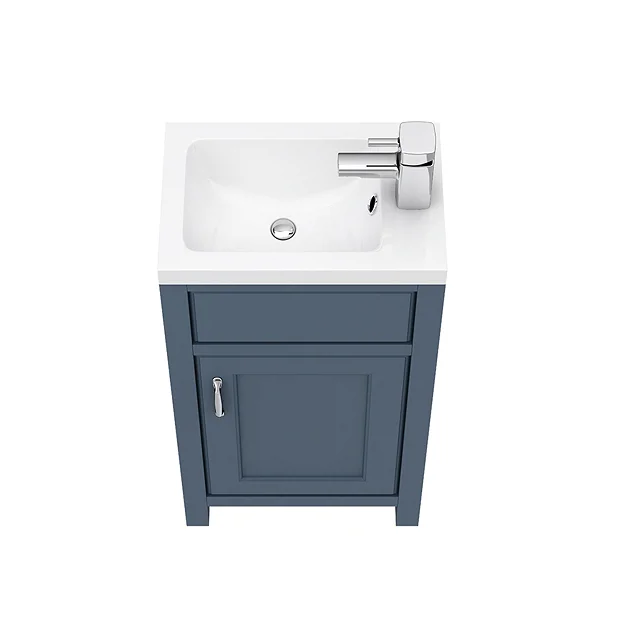 Chatsworth Traditional Blue Small Vanity - 400mm Wide 7 Chatsworth Traditional Blue Small Vanity - 400mm Wide - Image 5