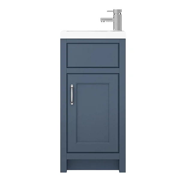 Chatsworth Traditional Blue Small Vanity - 400mm Wide 5 Chatsworth Traditional Blue Small Vanity - 400mm Wide - Image 3