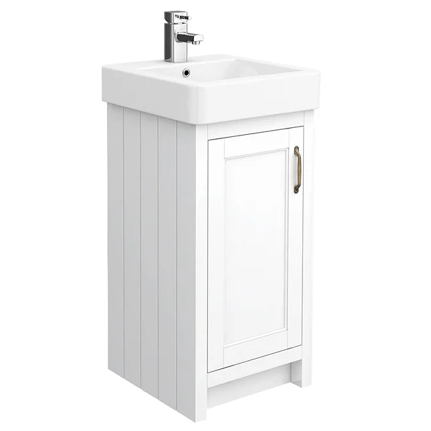 Chatsworth Traditional White Vanity - 425mm Wide 4 Chatsworth Traditional White Vanity - 425mm Wide - Image 2