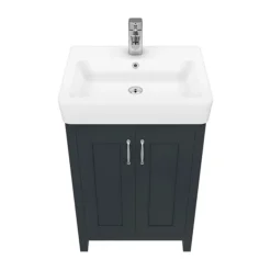 Chatsworth Traditional Graphite Vanity - 560mm Wide -Duravit Bathroom Shop c560blk d4