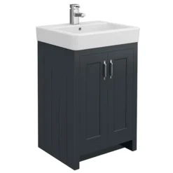 Chatsworth Traditional Graphite Vanity - 560mm Wide -Duravit Bathroom Shop c560blk lrg