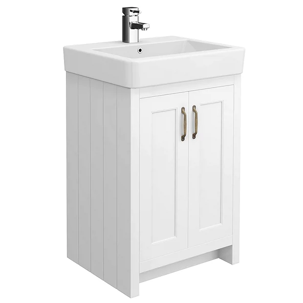 Chatsworth Traditional White Vanity - 560mm Wide 4 Chatsworth Traditional White Vanity - 560mm Wide - Image 2