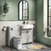 Chatsworth Traditional Grey Semi-Recessed Vanity - 600mm Wide With Matt Black Handles 1 Chatsworth Traditional Grey Semi-Recessed Vanity - 600mm Wide With Matt Black Handles -Duravit Bathroom Shop c600srgrymb d1