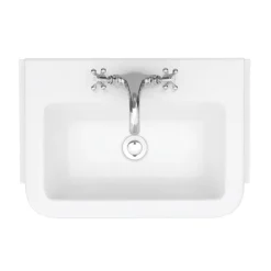 Chatsworth Traditional White Semi-Recessed Vanity - 600mm Wide