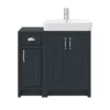 Chatsworth Traditional Graphite 560mm Vanity Sink + 300mm Cupboard Unit 1 Chatsworth Traditional Graphite 560mm Vanity Sink + 300mm Cupboard Unit -Duravit Bathroom Shop c825blk n d6
