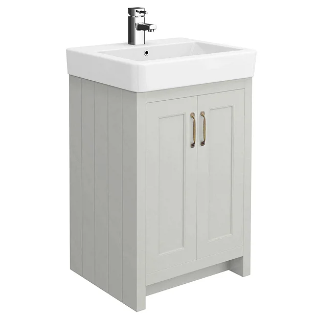 Chatsworth Traditional Grey 560mm Vanity Sink + 300mm Cupboard Unit 6 Chatsworth Traditional Grey 560mm Vanity Sink + 300mm Cupboard Unit - Image 4