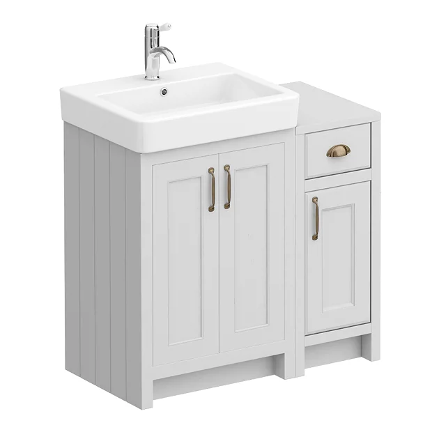 Chatsworth Traditional Grey 560mm Vanity Sink + 300mm Cupboard Unit 5 Chatsworth Traditional Grey 560mm Vanity Sink + 300mm Cupboard Unit - Image 3