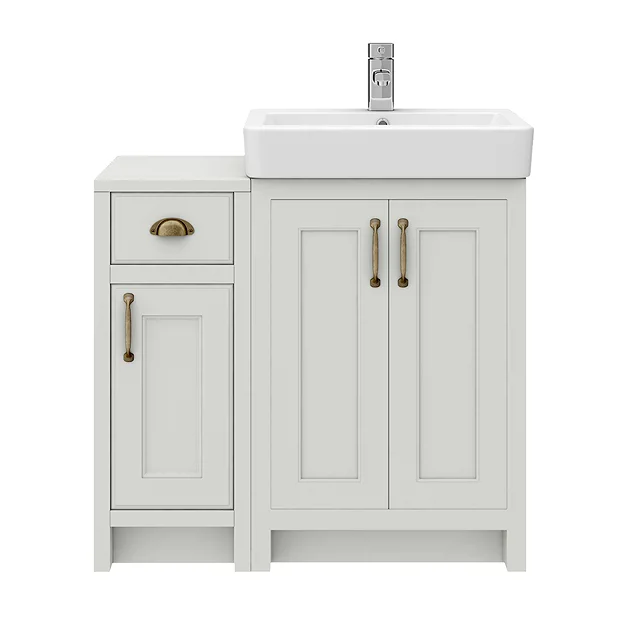 Chatsworth Traditional Grey 560mm Vanity Sink + 300mm Cupboard Unit 3 Chatsworth Traditional Grey 560mm Vanity Sink + 300mm Cupboard Unit