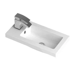 Hudson Reed Fusion Gloss White 505x260mm Compact Vanity Unit & Basin -Duravit Bathroom Shop cbi122 d1
