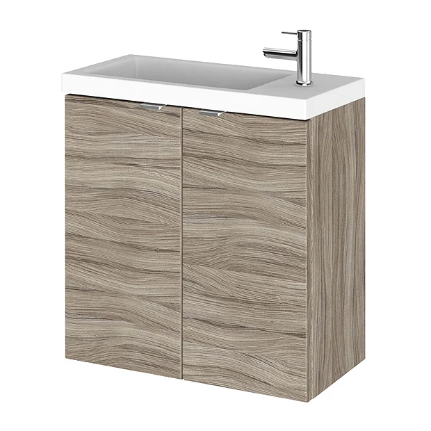 Hudson Reed 500mm Driftwood Wall Hung Compact Unit & Basin 4 Hudson Reed 500mm Driftwood Wall Hung Compact Unit & Basin - Image 2