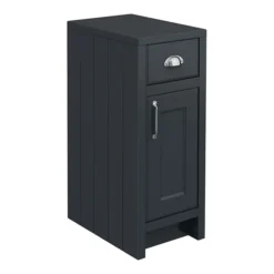 Chatsworth Traditional Graphite Double Basin Vanity + Cupboard Combination Unit