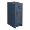 Chatsworth Traditional Blue Double Basin Vanity + Cupboard Combination Unit With Matt Black Handles