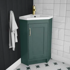 Chatsworth Traditional Green Corner Vanity Unit -Duravit Bathroom Shop chatcrngrn lrg