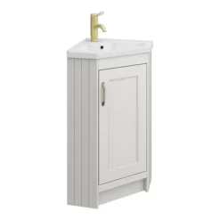 Chatsworth Traditional Grey Corner Vanity Unit