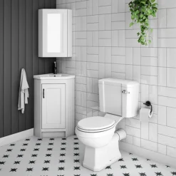 Chatsworth Corner Mirror Cabinet White -Duravit Bathroom Shop chatcrnwhtmb d4 1