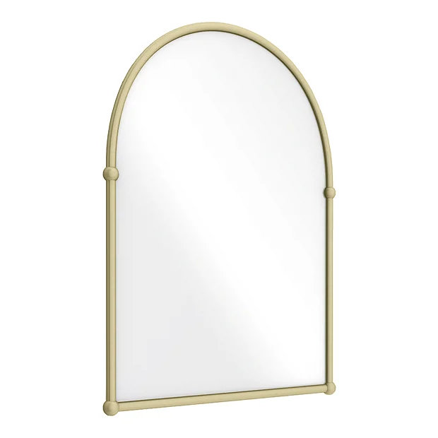Chatsworth Traditional 673 X 490mm Arched Mirror - Brushed Brass 6 Chatsworth Traditional 673 X 490mm Arched Mirror - Brushed Brass - Image 4