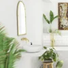 Chatsworth Traditional 673 X 490mm Arched Mirror - Brushed Brass -Duravit Bathroom Shop chtbbm d4