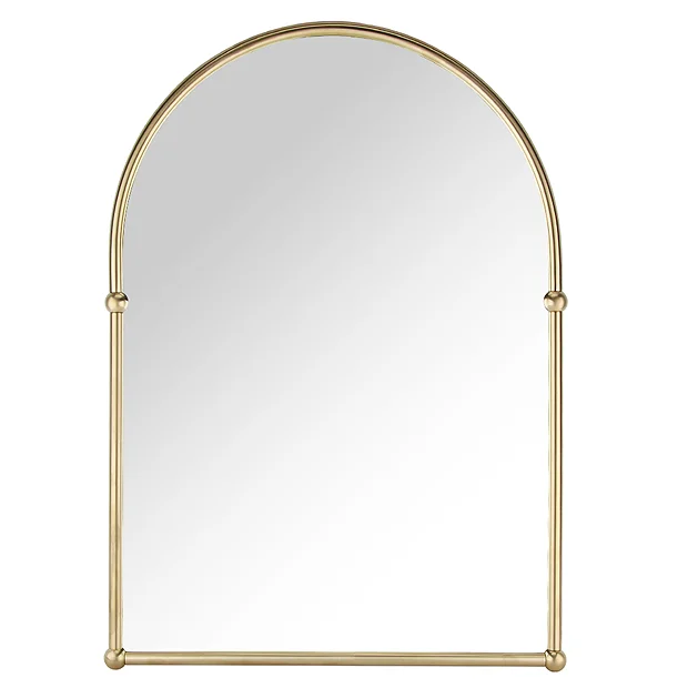 Chatsworth Traditional 673 X 490mm Arched Mirror - Brushed Brass 5 Chatsworth Traditional 673 X 490mm Arched Mirror - Brushed Brass - Image 3