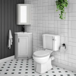 Chatsworth Corner Mirror Cabinet Grey -Duravit Bathroom Shop cnrmcabgry d2