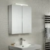 Tavistock Conduct Double Door Mirror Cabinet With LED Light