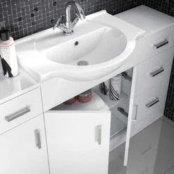 Cove White 550mm Vanity Unit (Flat Packed) -Duravit Bathroom Shop covewhite550mmvanityunitd1