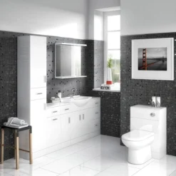 Cove White Illuminated Mirror (550mm Wide) -Duravit Bathroom Shop covewhiteilluminatedmirror550mmwided1