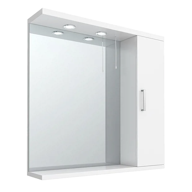 Cove White Illuminated Mirror Cabinet (750mm Wide) 4 Cove White Illuminated Mirror Cabinet (750mm Wide) - Image 2