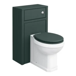 Chatsworth Traditional Green Semi-Recessed Vanity Unit + Toilet Package -Duravit Bathroom Shop csr600wcgrn d3