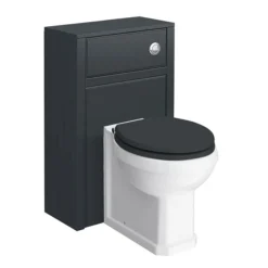 Chatsworth Traditional Graphite Semi-Recessed Vanity Unit W. Matt Black Handles + Toilet Package 10 Chatsworth Traditional Graphite Semi-Recessed Vanity Unit W. Matt Black Handles + Toilet Package -Duravit Bathroom Shop csr6wcblkmb d2