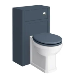 Chatsworth Traditional Blue Semi-Recessed Vanity Unit W. Matt Black Handles + Toilet Package 10 Chatsworth Traditional Blue Semi-Recessed Vanity Unit W. Matt Black Handles + Toilet Package -Duravit Bathroom Shop csr6wcblumb d2