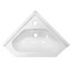 Nuie Floor Mounted Corner Vanity Unit - Gloss White - 555mm With Chrome Handle 2 Nuie Floor Mounted Corner Vanity Unit - Gloss White - 555mm With Chrome Handle -Duravit Bathroom Shop cu001 nd2