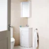 Cove Gloss White Corner Mirror Cabinet 2 Cove Gloss White Corner Mirror Cabinet -Duravit Bathroom Shop cv118 d1