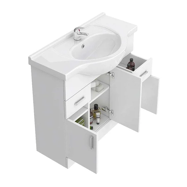 Cove 2020mm Bathroom Furniture Pack (High Gloss White - Depth 330mm) 5 Cove 2020mm Bathroom Furniture Pack (High Gloss White - Depth 330mm) - Image 3