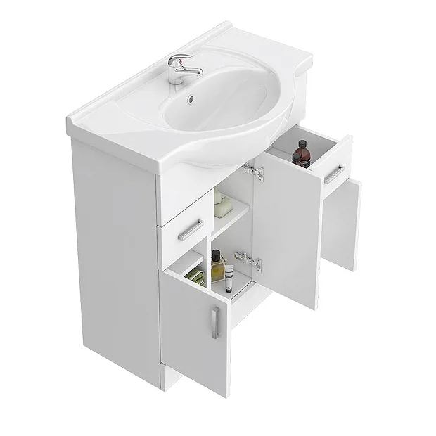 Cove 2270mm Bathroom Furniture Pack (High Gloss White - Depth 330mm) 5 Cove 2270mm Bathroom Furniture Pack (High Gloss White - Depth 330mm) - Image 3