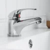 Cove 950mm Cloakroom Vanity Unit Suite + Basin Mixer (Gloss White - Depth 300mm) -Duravit Bathroom Shop cv450wcdty305 d4