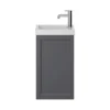 Heritage Caversham Wall Hung Cloakroom Vanity Unit - Graphite -Duravit Bathroom Shop cvgr40wh