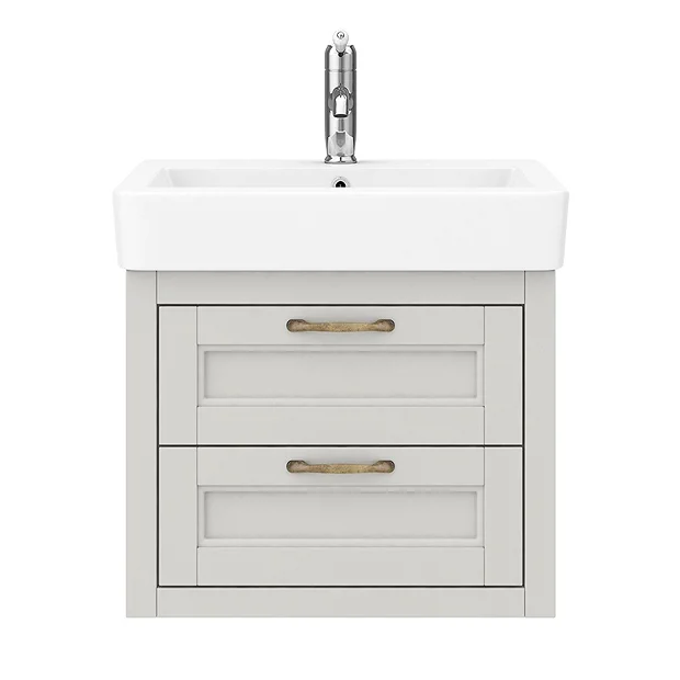 Chatsworth Traditional Grey 560mm 2 Drawer Wall Hung Vanity 7 Chatsworth Traditional Grey 560mm 2 Drawer Wall Hung Vanity - Image 5
