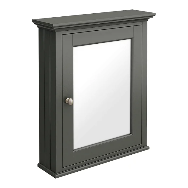 Old London Traditional Mirror Cabinet (650mm Wide - Charcoal) 4 Old London Traditional Mirror Cabinet (650mm Wide - Charcoal) - Image 2