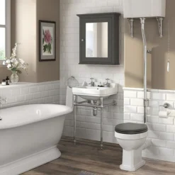 Old London Traditional Mirror Cabinet (650mm Wide - Charcoal) 10 Old London Traditional Mirror Cabinet (650mm Wide - Charcoal) -Duravit Bathroom Shop daf604 nd1