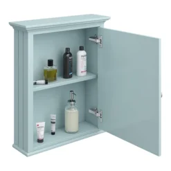 Old London Traditional Mirror Cabinet (650mm Wide - Duck Egg Blue)
