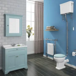 Old London Traditional Mirror Cabinet (650mm Wide - Duck Egg Blue) -Duravit Bathroom Shop daf704 nd1