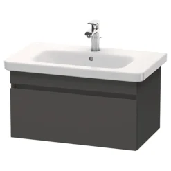 Duravit DuraStyle 800mm 1-Drawer Wall Mounted Vanity Unit - Graphite Matt
