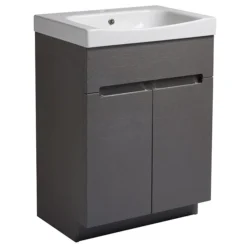 Roper Rhodes Diverge 600mm Freestanding Unit - Charcoal Elm