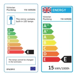 Cruze 500x700mm LED Universal Mirror Inc. Touch Sensor + Anti-Fog -Duravit Bathroom Shop edm06 d2