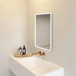 Cruze 500x700mm LED Universal Mirror Inc. Touch Sensor + Anti-Fog -Duravit Bathroom Shop edm06 d4