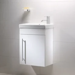 Roper Rhodes Esta 450mm Cloakroom Wall Mounted Unit - Gloss White